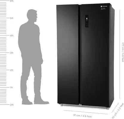 Motorola 592 L Smart Wifi Enabled Frost Free Side by Side Refrigerator (Premium Black, 592HSMTB)(OPEN BOX) Motorola 592 L Smart Wifi Enabled Frost Free Side by Side Refrigerator (Premium Black, 592HSMTB)(OPEN BOX)